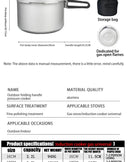 Pressure Cooker Compact Outdoor with Folding Handle 2.2L