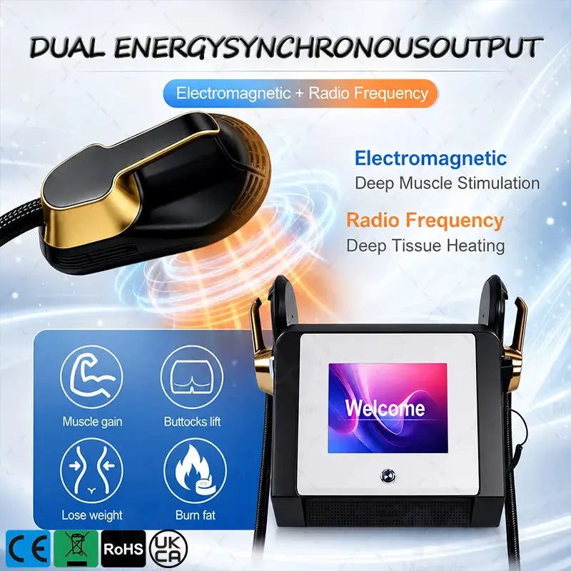 HIEMT RF 15T 6500W Body Sculpt Machine Dual Energy Synchronous Output Muscle Building Fat Burning Butt Lifting Pelvic Floor Trai