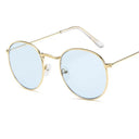 Vintage Metal Round Frame Sunglasses for Women Classic Style