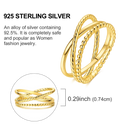 Sterling Silver Ring Gold Color