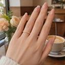 Moissanite Ring In Sterling Silver