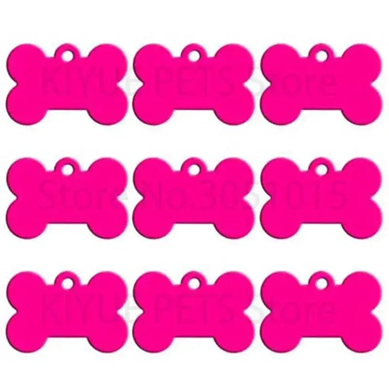 Wholesale 100Pcs Aluminium Bone Dog Tag Custom ID Tags