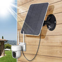 Solar Panel Security Camera Charger Efficient Outdoor Power Kit
