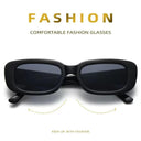 Luxury Vintage Black Square Sunglasses for Women UV400 Shades
