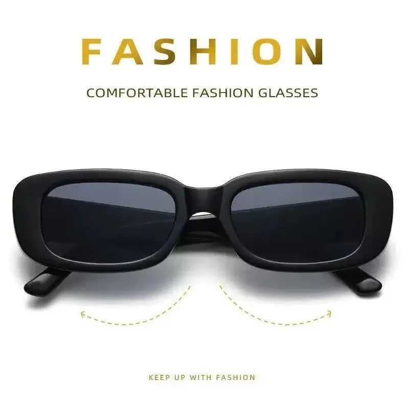 Luxury Vintage Black Square Sunglasses for Women UV400
