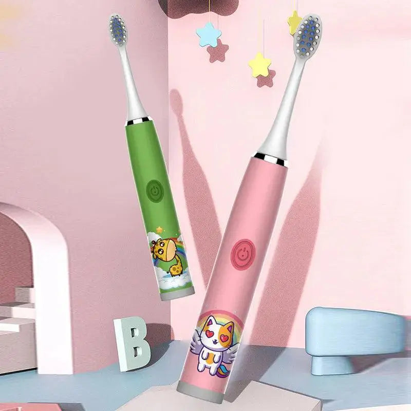 Colorful Cartoon Sonic Kids Electric Toothbrush Waterproof