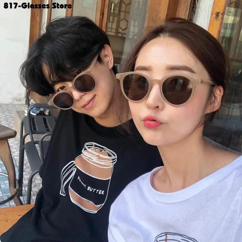 Trendy 2024 Vintage Round Womens Sunglasses UV400 Protection