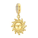 Charm Bead Pendent Silver Gold