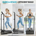 AKLUER Non Motorized Treadmill With Dual Flywheel LCD Screen