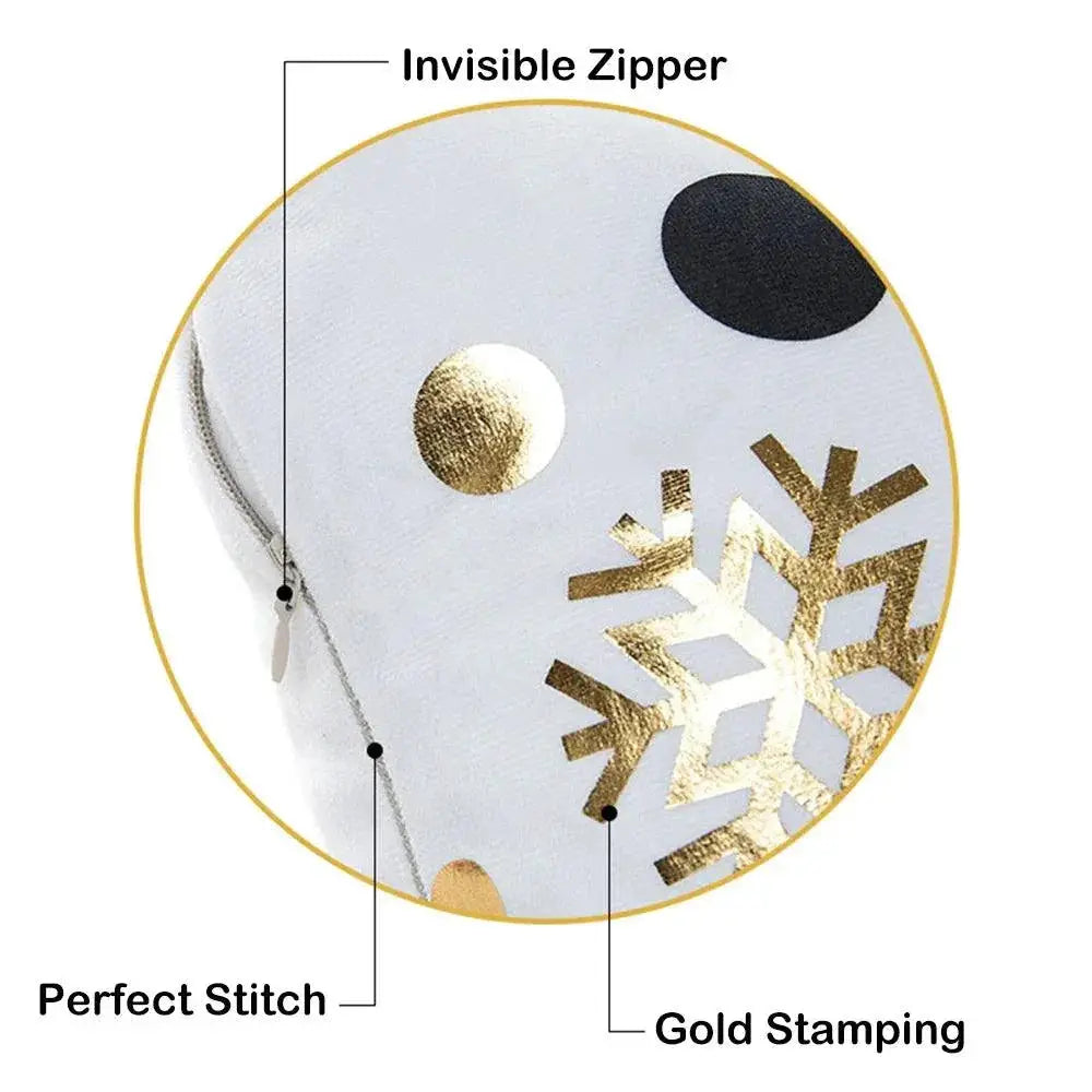 Snowflake Christmas Pillow Covers Set 4 Decorative Cases