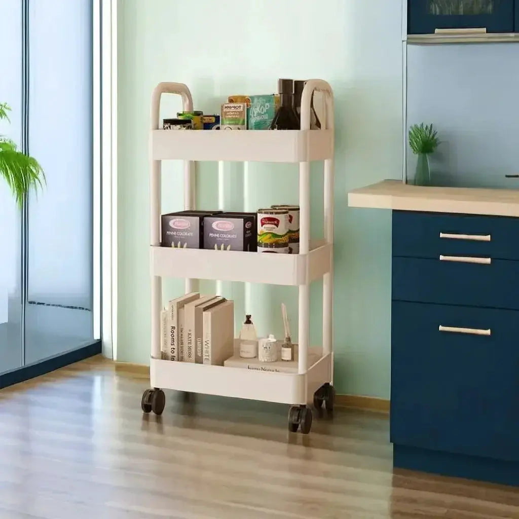 Household Multi Layer Small Cart Storage Rack With Wheels - OurLum.com