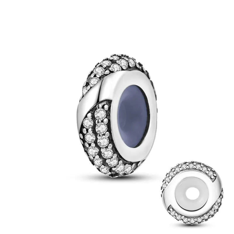 Silicone Spacer Beads Silver Plated
