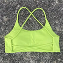 Breathable Spaghetti Strap Sports Bra Cross Back