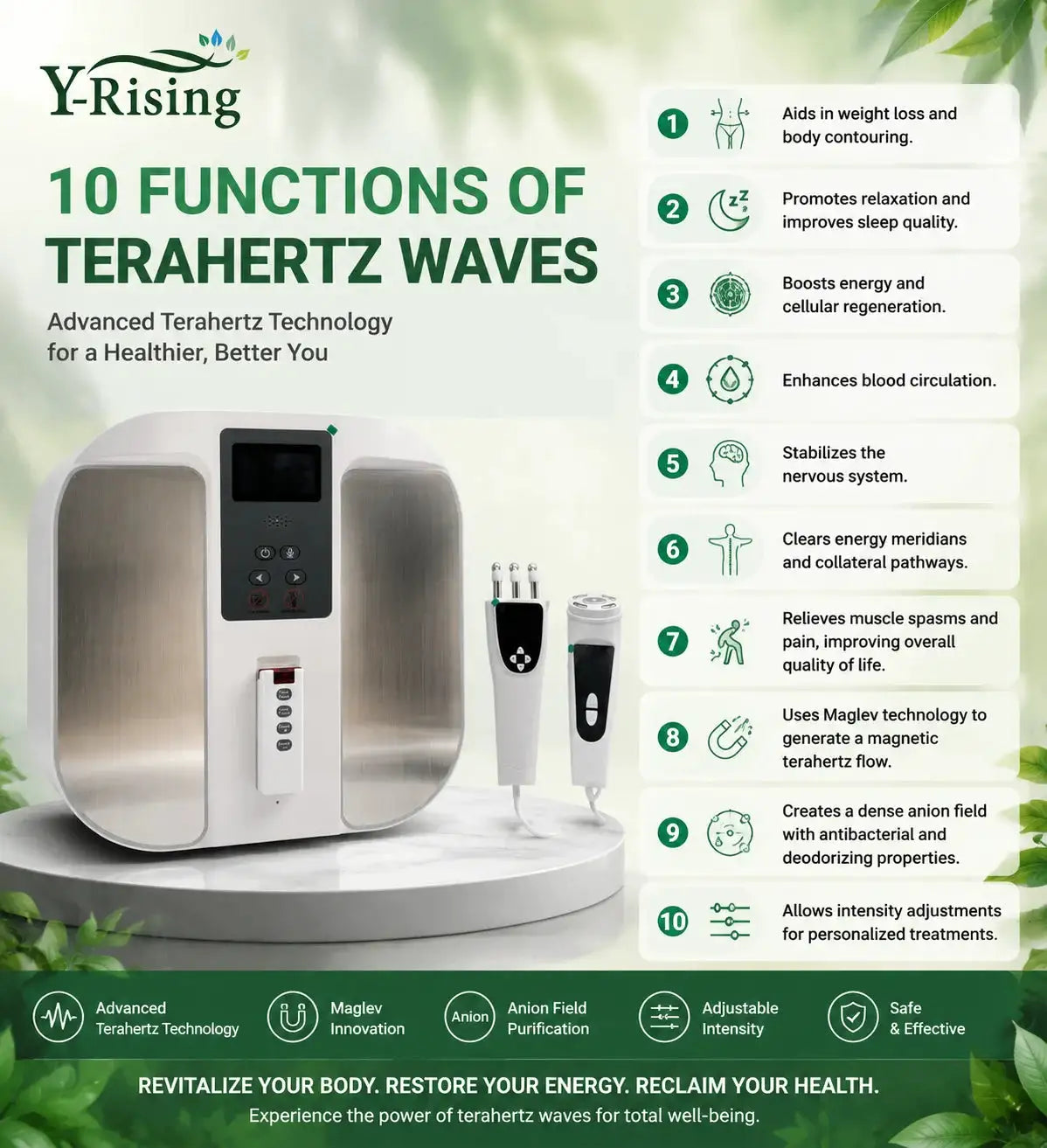 2026 Latest Version Terahertz Foot Massager & Facial Massage Brush (P90 Plus Thz Life) Professional Health System Equipment