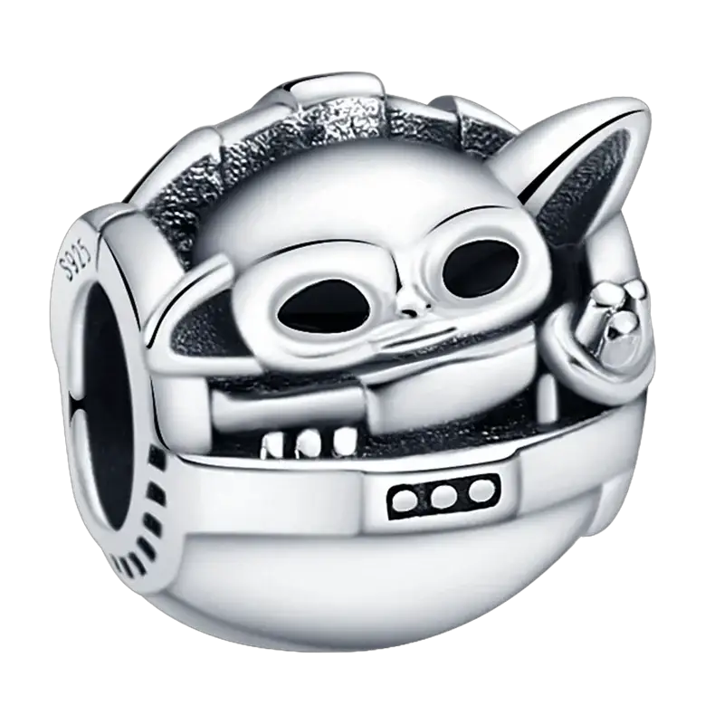 New 925 Sterling Silver Wolf Head Dumbo Pendant Beads
