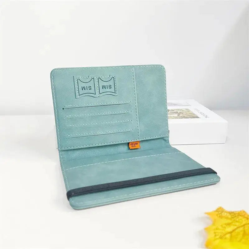 Vintage RFID Passport Holder PU Leather Travel Wallet