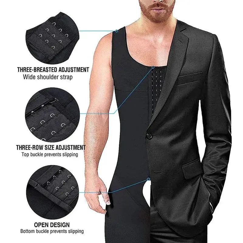 Mens Slimming Bodysuit For Tummy Control And Weight Loss