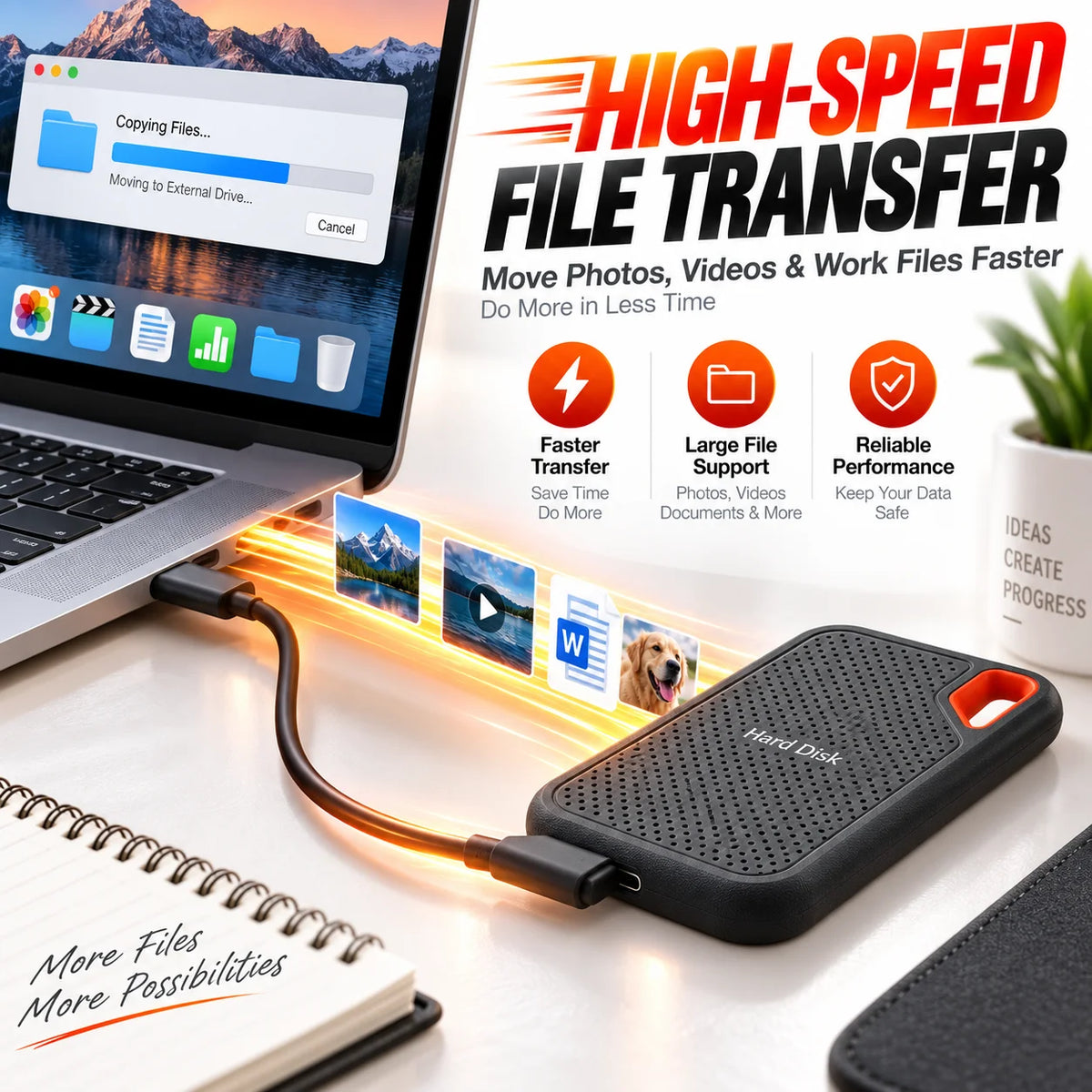 Computer Data External SSD Drive