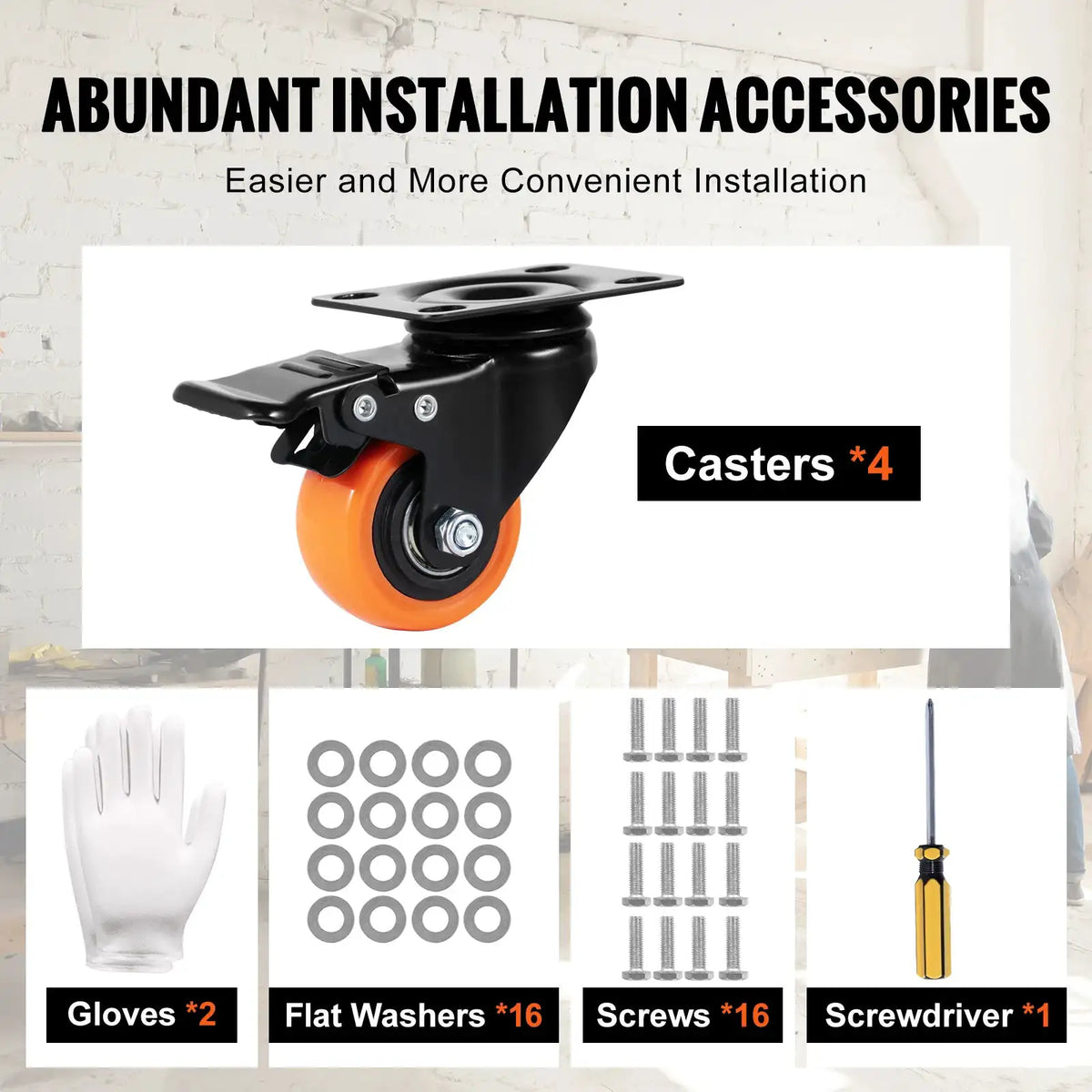 Dual Locking Swivel Caster Wheel Set — product image 5