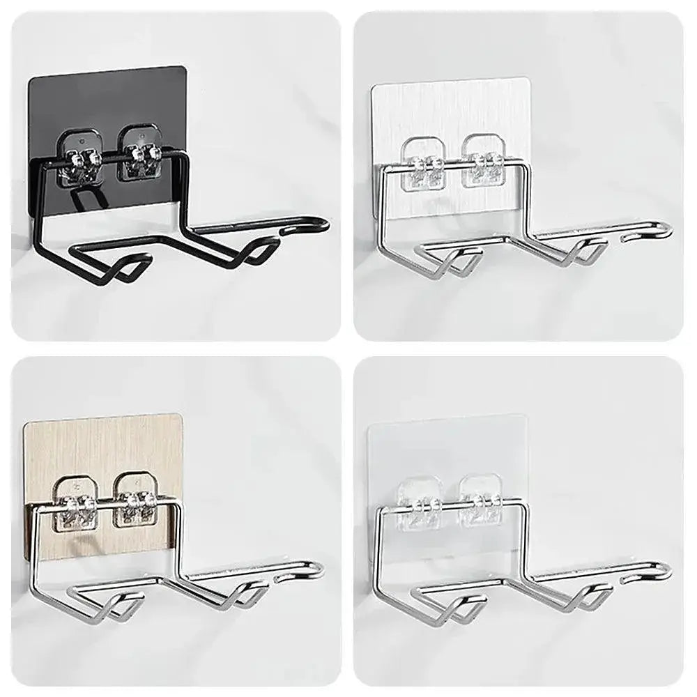 Stainless Steel Hair Dryer Organizer Wall Mount Shelf