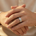 Round Moissanite Ring In Channel