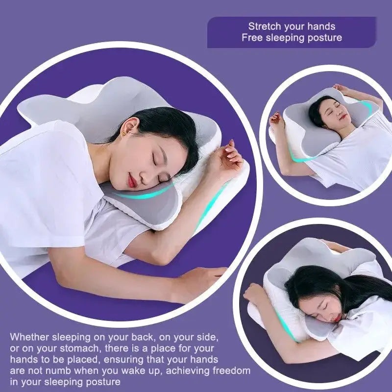 Butterfly Shaped Memory Foam Cervical Neck Pillow For Relief