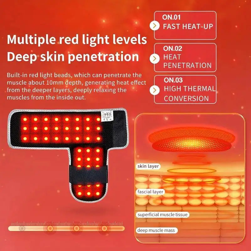 Red Light Ankle and Dorsum Heating Sleeve with Vibration Massage Function Relieves Foot Joint Pain and Fatigue Massage
