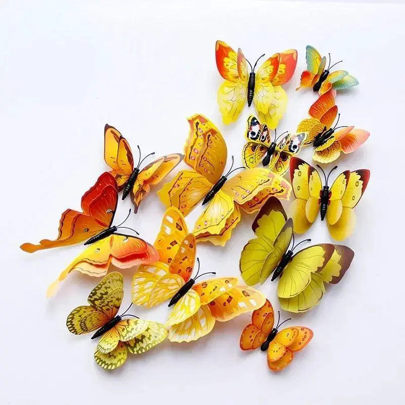 Butterflies Wall Stickers DIY 3D Decor for Living Room