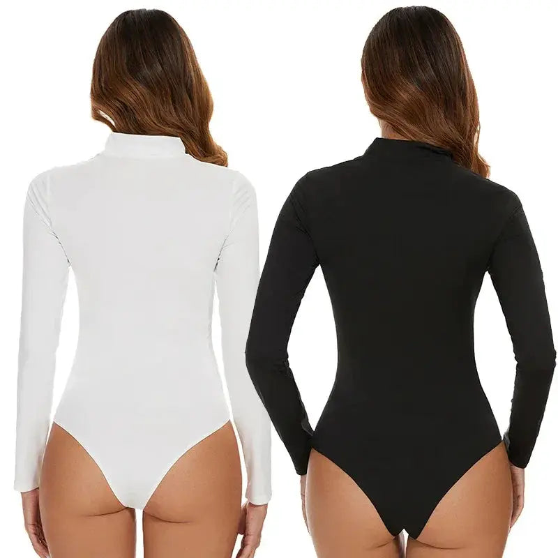 High Collar Tummy Control Corset Bodysuit Slimming Shapewear