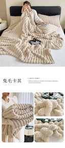 Cozy Warm Throw Blanket for Sofa and Bed
