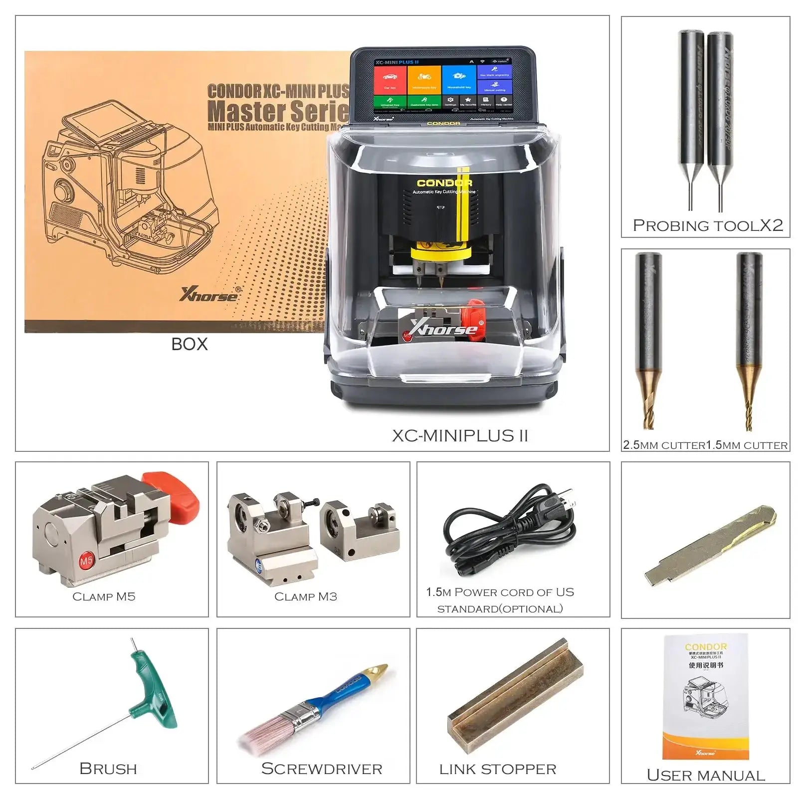 Xhorse Condor XC-Mini Plus II Key Cutting Machine 2023