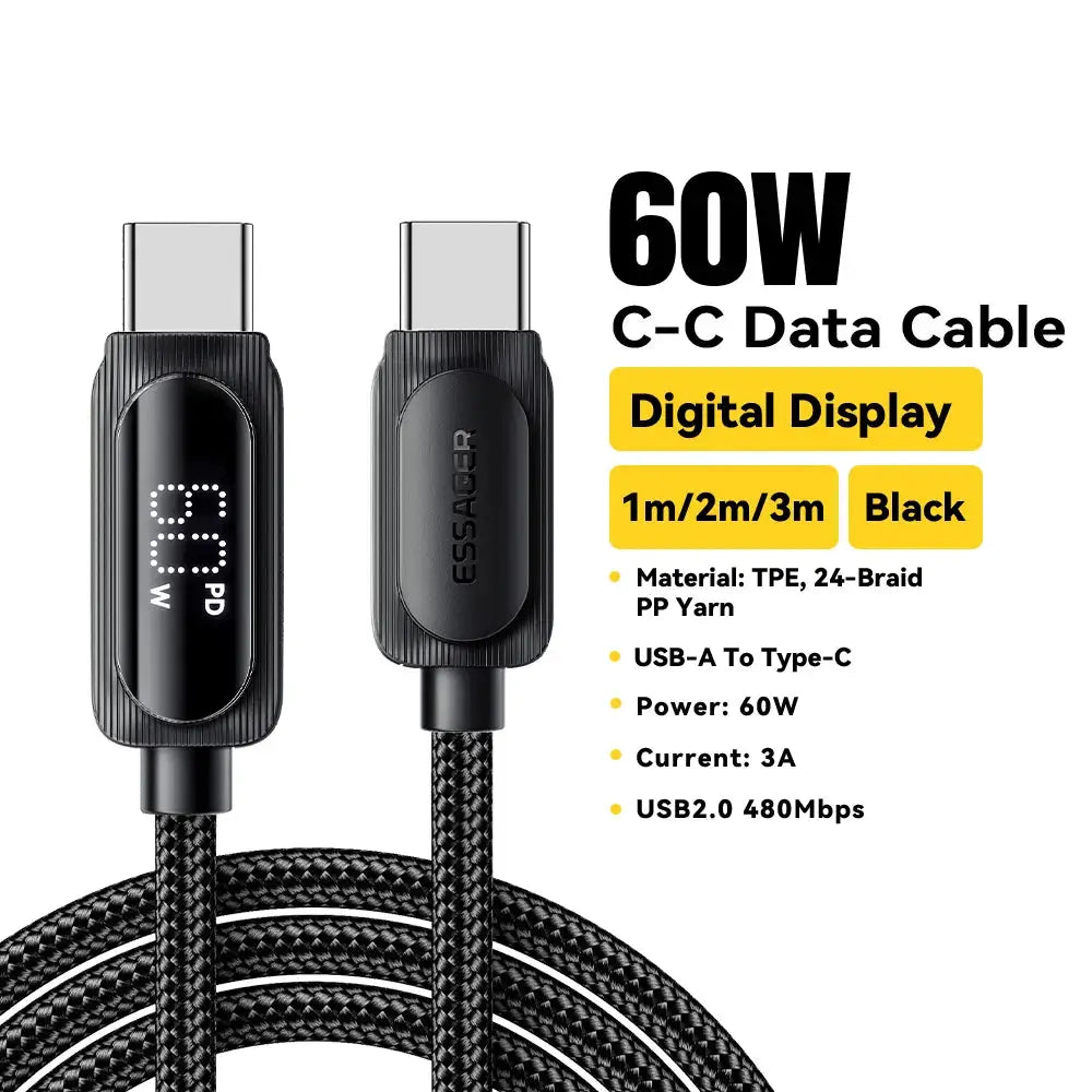 Essager USB C To USB C Cable Up To 100W PD