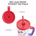 Meoky 40oz Tumbler Handle Straw Stainless Steel Cup Gift