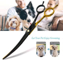Curved Pet Grooming Scissors: Professional Dog Shears