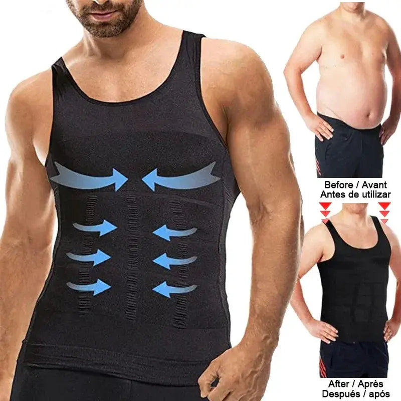 Men's Compression Tank Top Slimming Body Shaper Vest