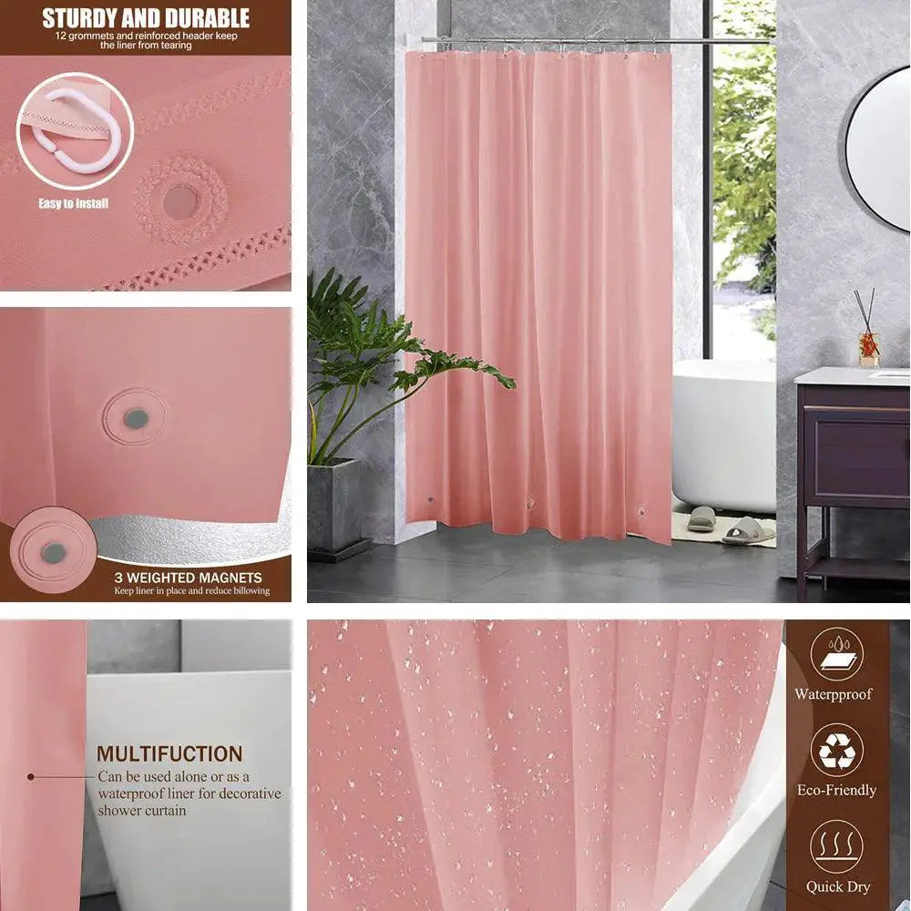 Luxurious Colorful PEVA Shower Curtain Waterproof Design