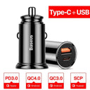 Baseus 30W Fast USB Car Charger for iPhone Samsung Huawei