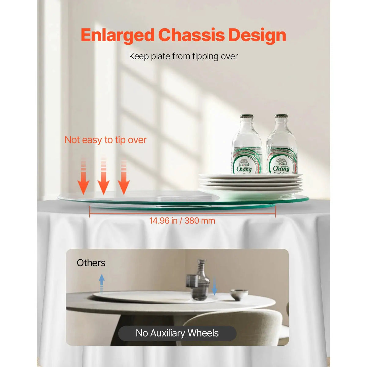 Smooth Spin Glass Lazy Susan Tray — product image 5