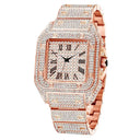 Square Men Quartz Watch Stainless Steel