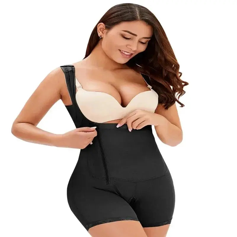 Plus Size Open Bust Shapewear Bodysuit Waist Trainer 6XL