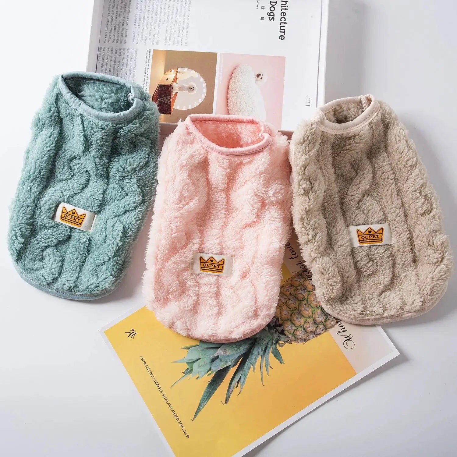 Cozy Fleece Pet Sweater For Small Cats And Dogs Warm Coat