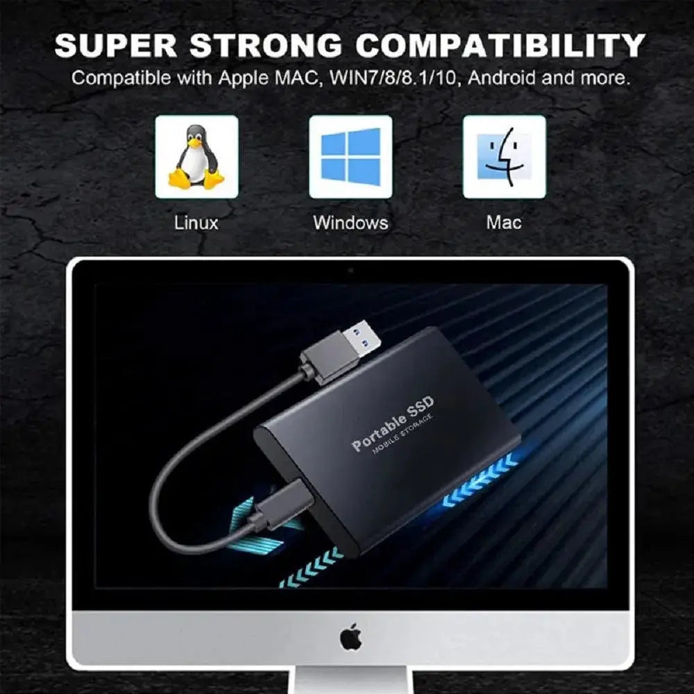 1TB Portable SSD External Drive for High Speed Storage