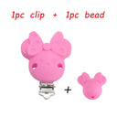 Kovict Silicone Beads Pacifier Clips Cartoon Animals Set