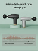 Fascia Gun: Black 4-Head Mini Multi-Stage Massage Equipment