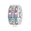 Charm Beads Sterling Silver Pink
