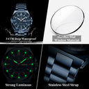 POEDAGAR Men Quartz Watch Steel