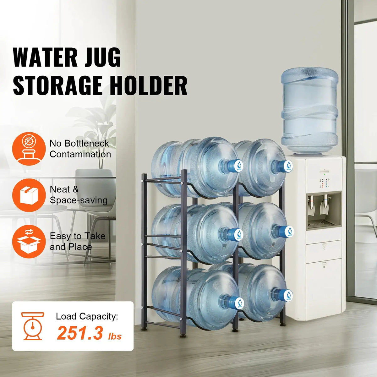 Tier Water Bottle Rack Black — product image 2