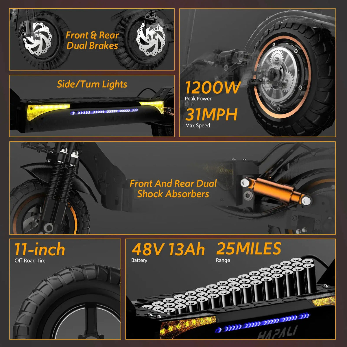 Osboo Off-Road Electric Scooter for Adults — product view 2