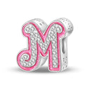 Charm Beads Sterling Silver Pink