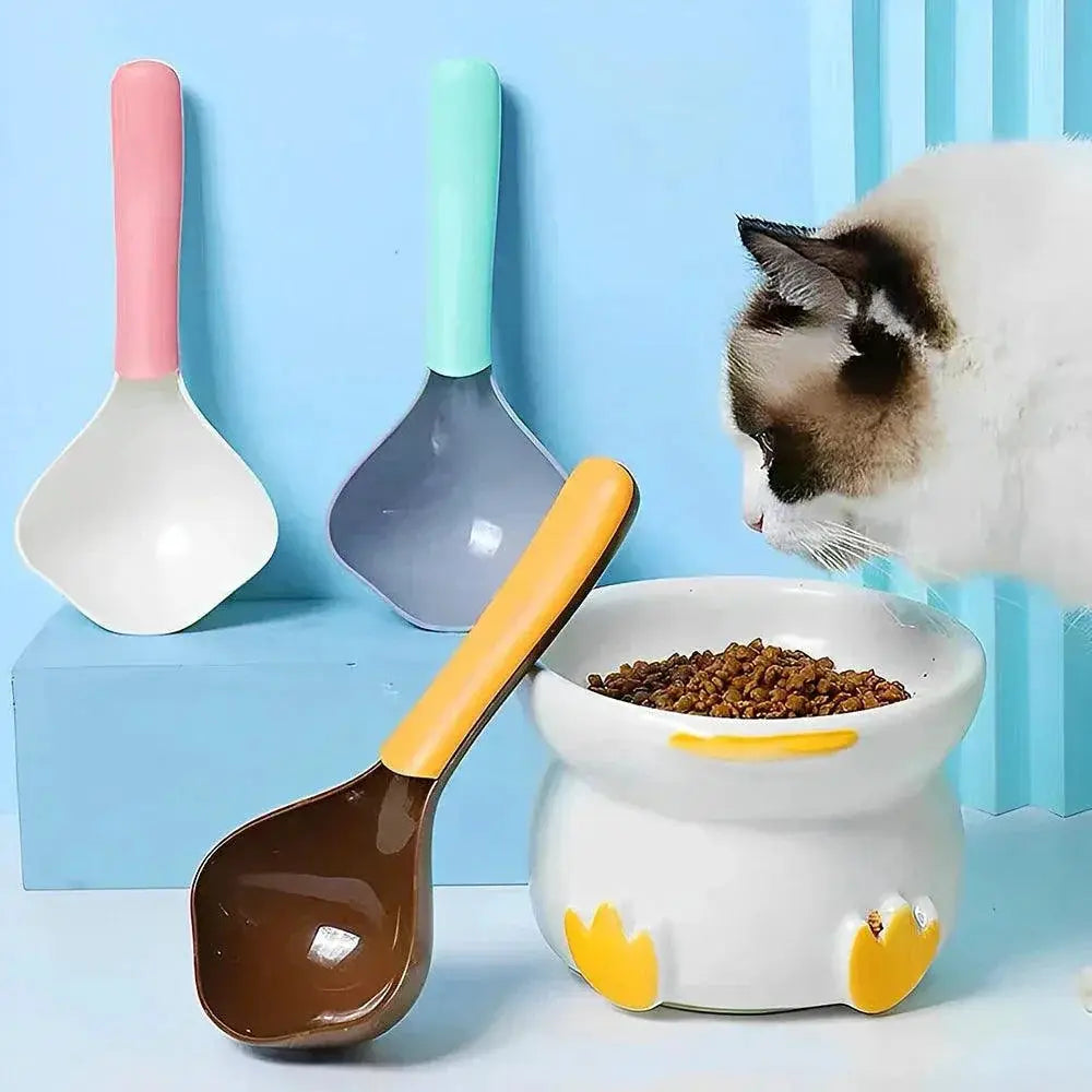 Portable Pet Food Scoop With Bag Clip Pet Feeders Supplies